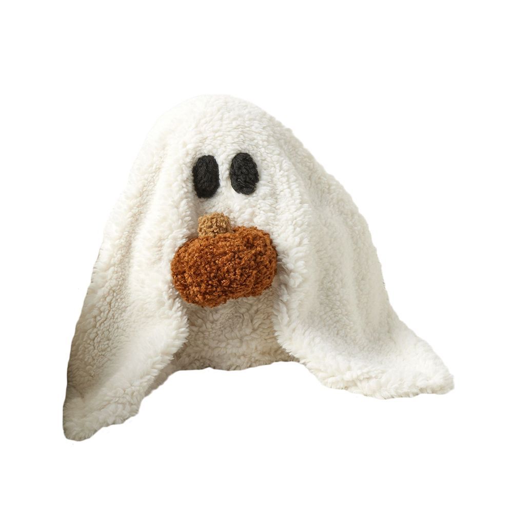 Gus the Ghost with Pumpkin Pillow