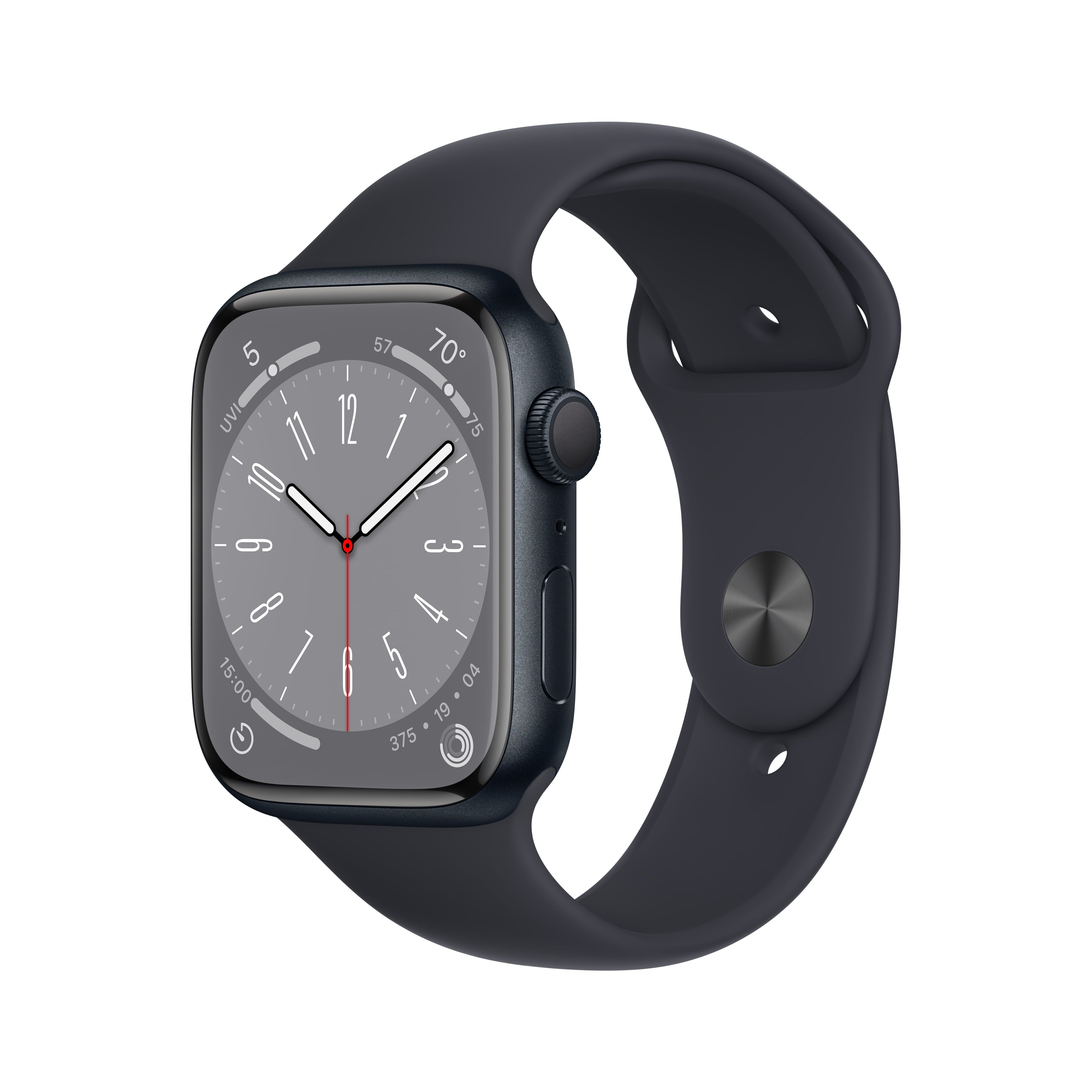 Watch Series 8 GPS 45mm Midnight Aluminum Case with Midnight Sport Band