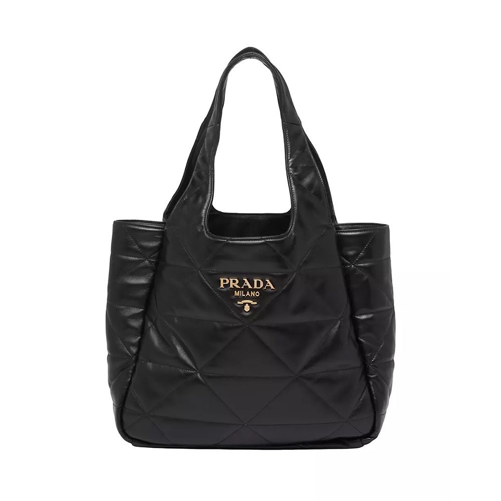 Medium Nappa Leather Tote Bag With Topstitching