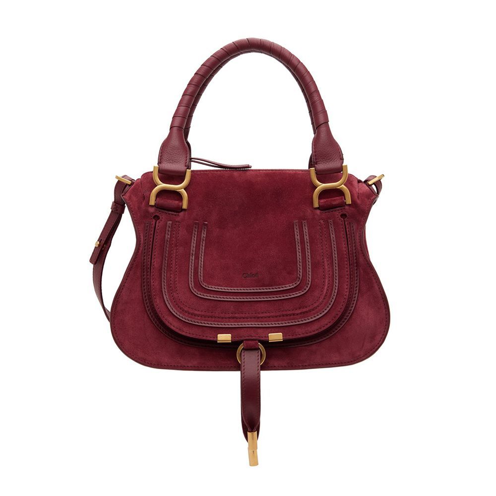 Burgundy Small Marcie Shoulder Bag