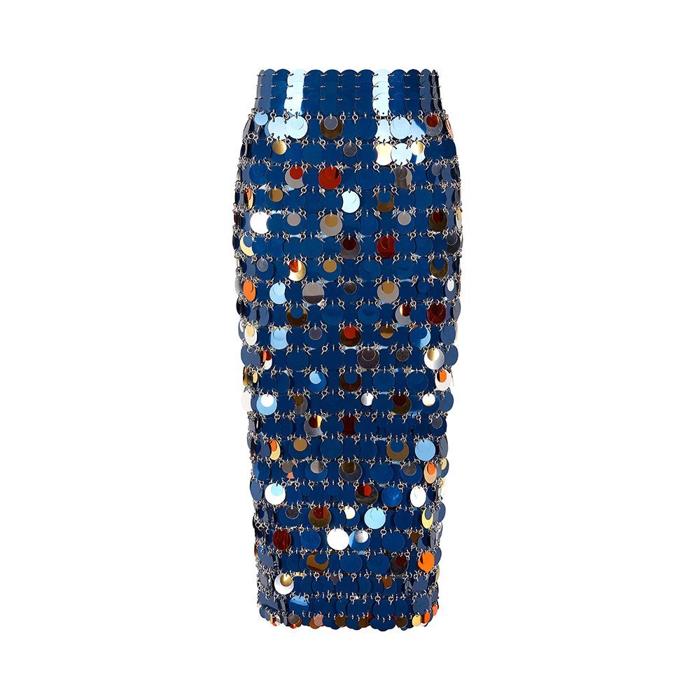 Paillette-Embellished Midi Skirt
