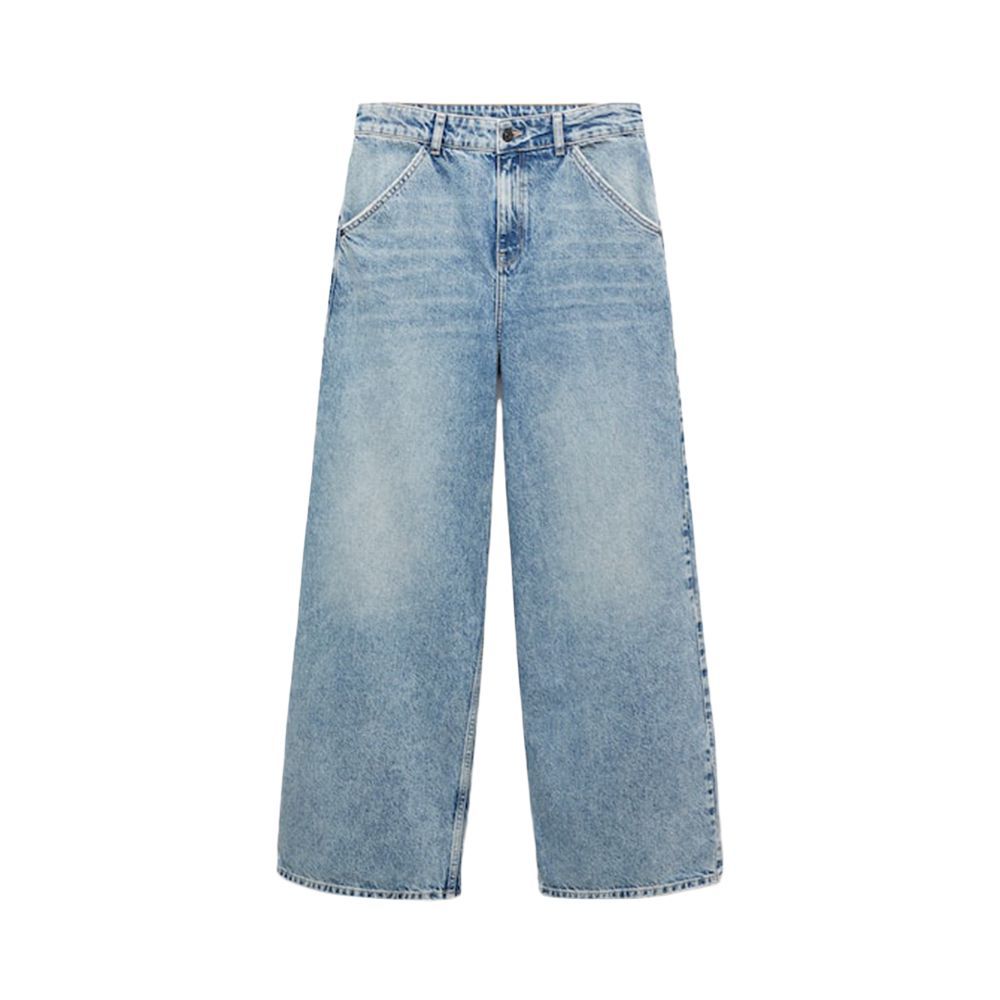 Wideleg Mid-Rise Jeans