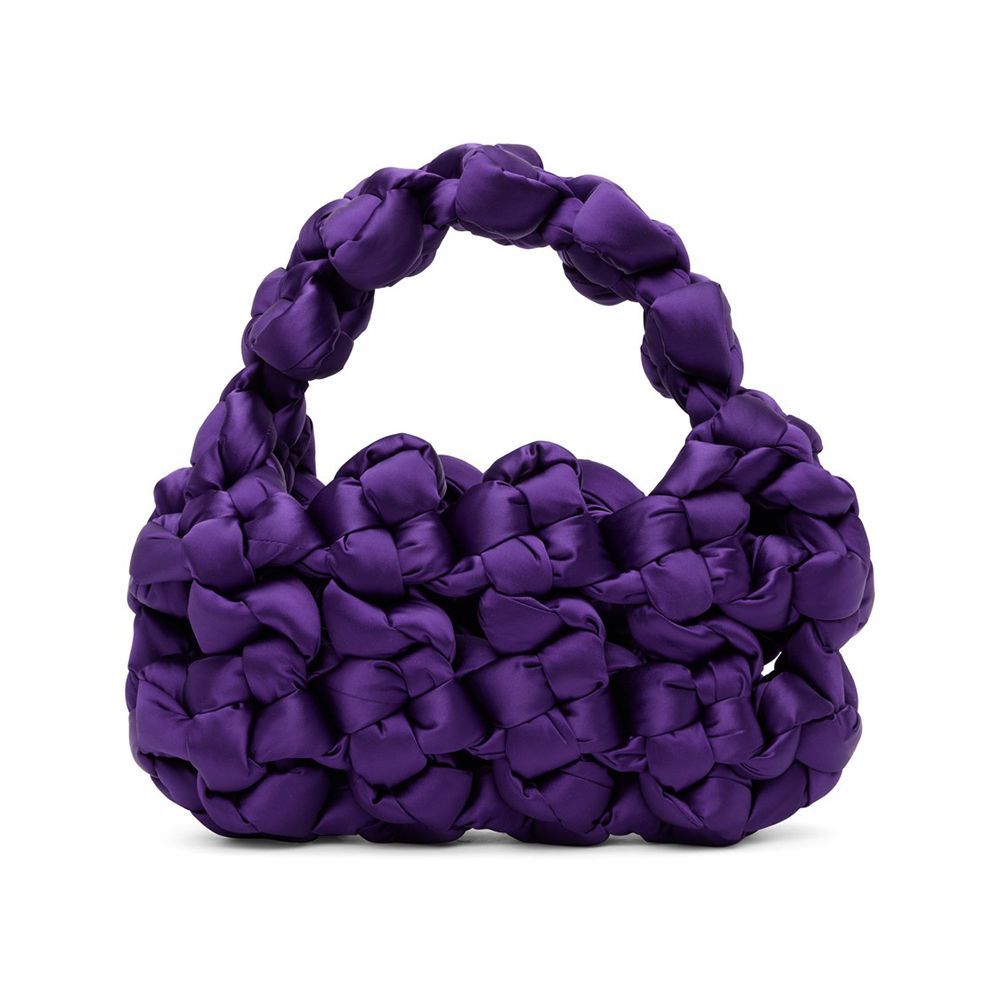 Purple Exploded Knot Shoulder Bag