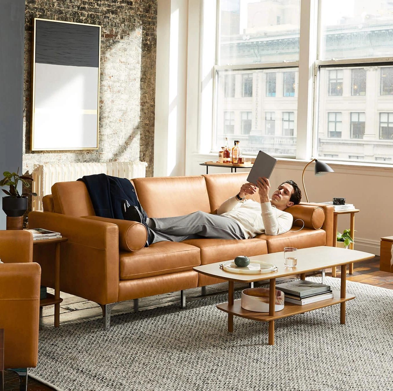 Arch Nomad Leather King Sofa