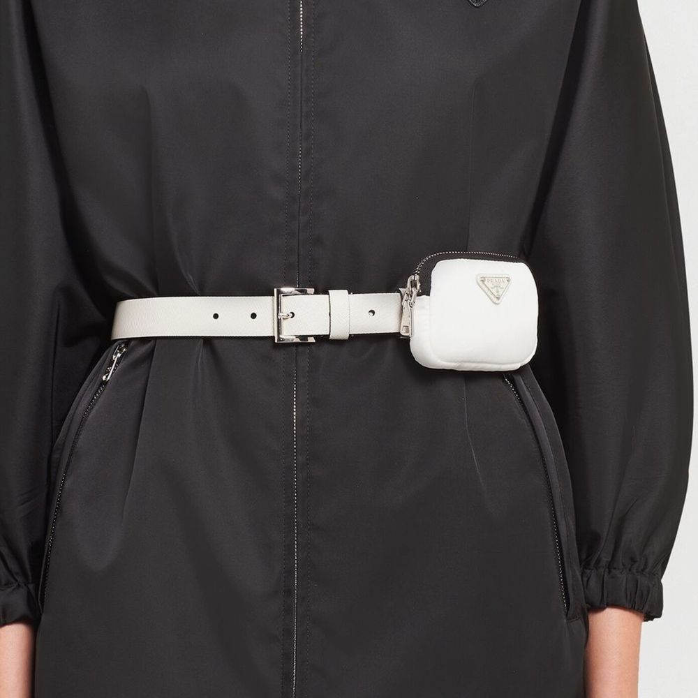 Pouch Detail Leather Belt