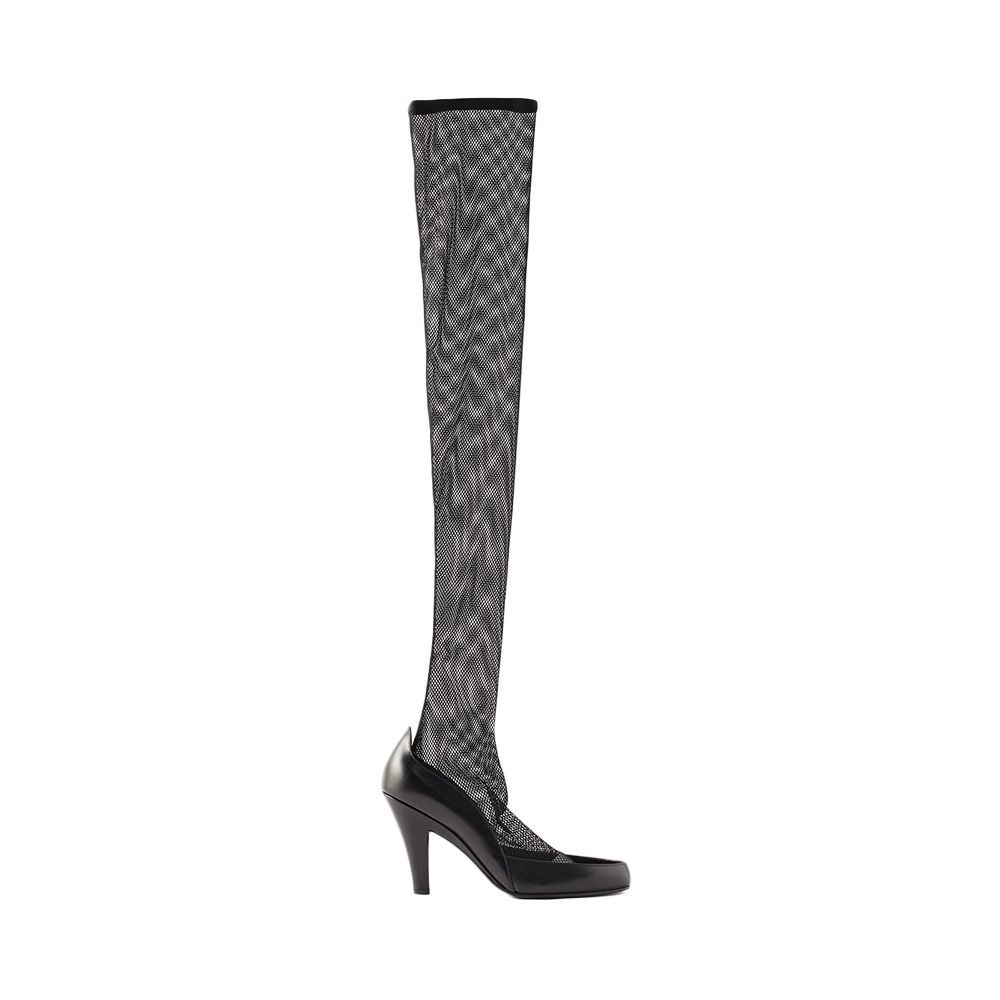 Mesh Over-The-Knee Boots