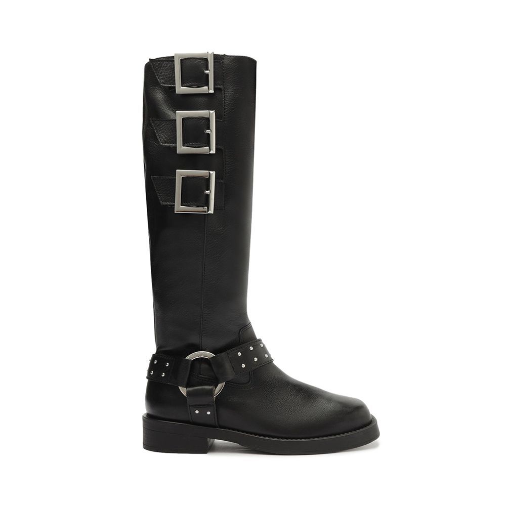 Luccia Buckle Graxo Leather Boot