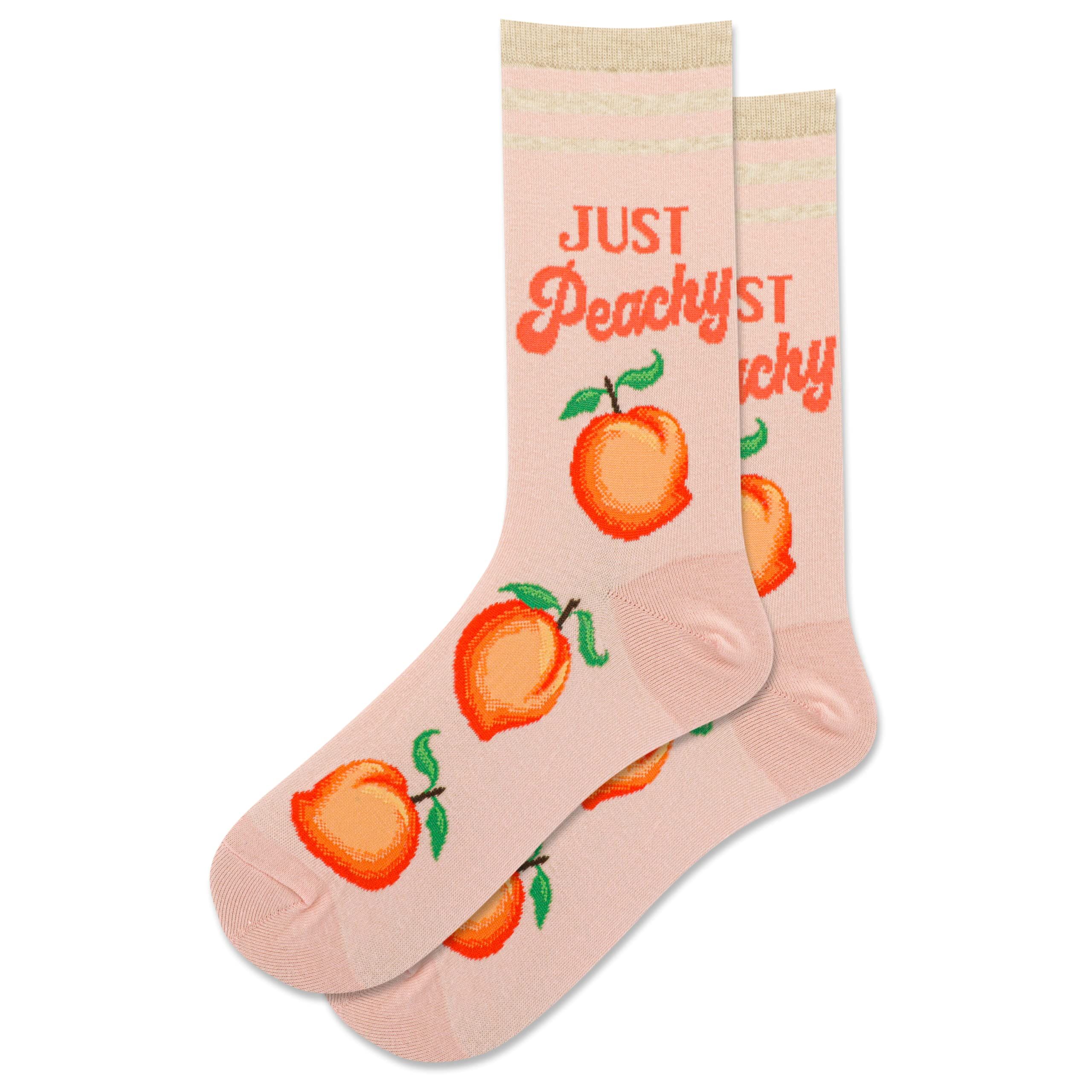 Just Peachy Crew Socks