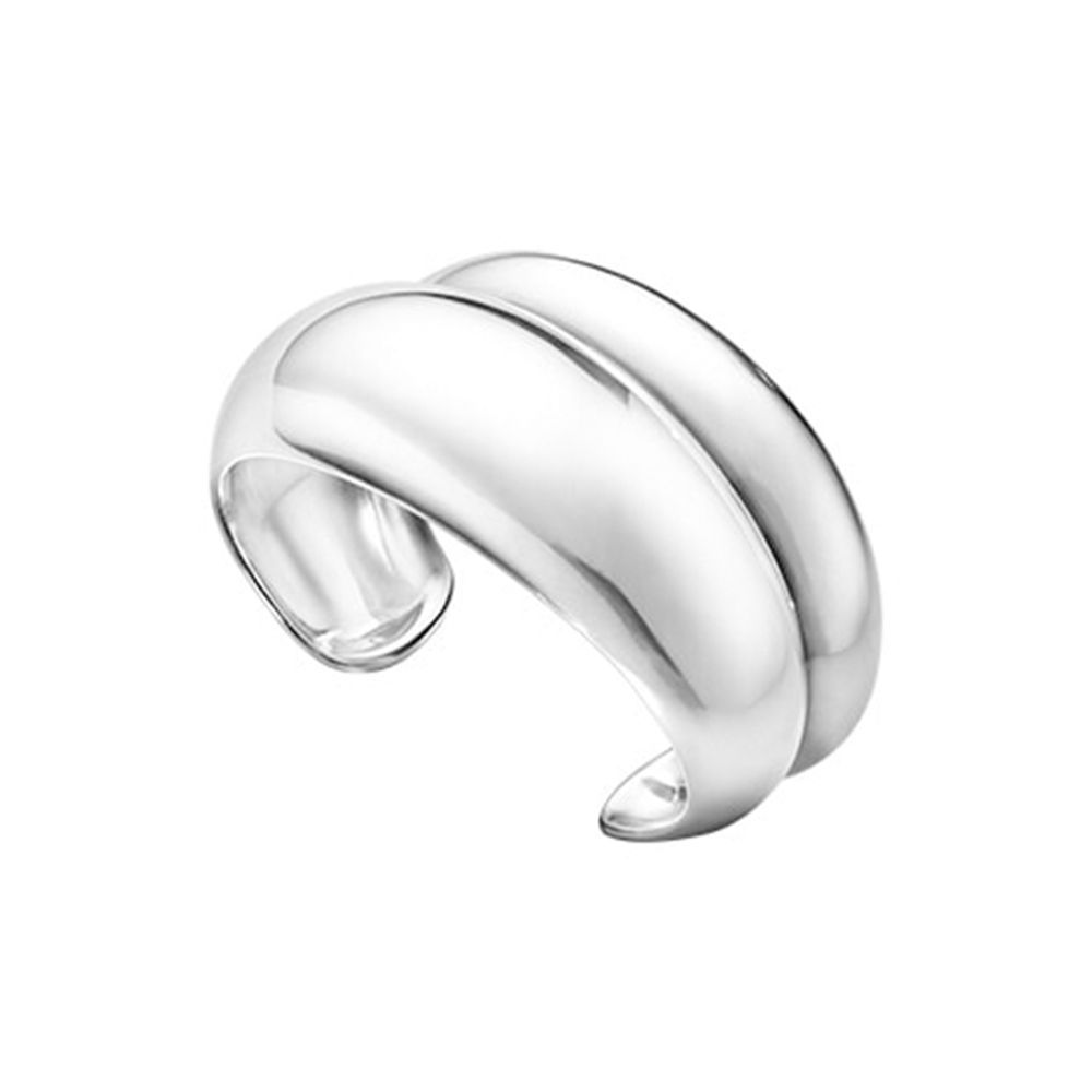 Silver Curved Bangle