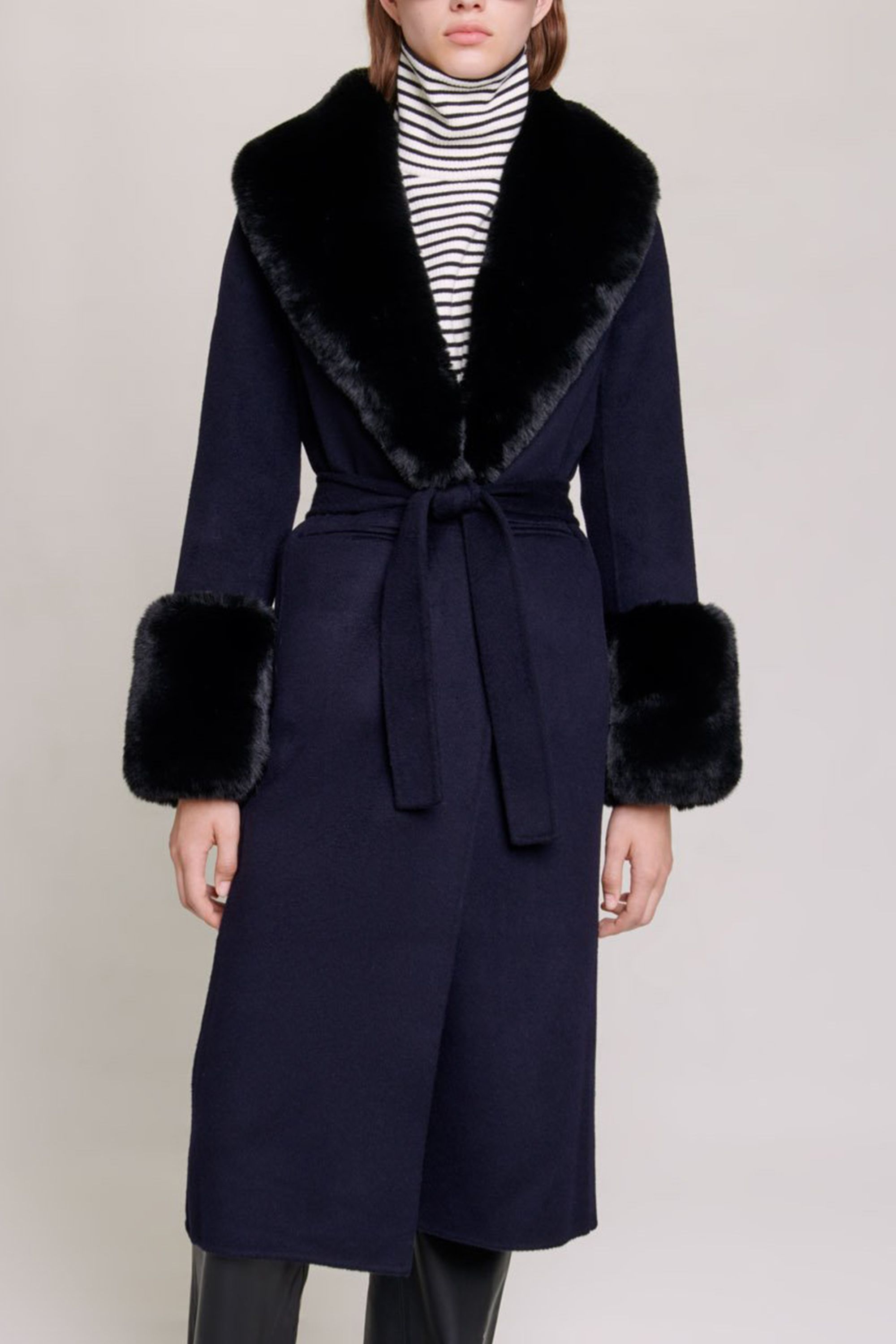 Double-Faced Faux Fur Coat 