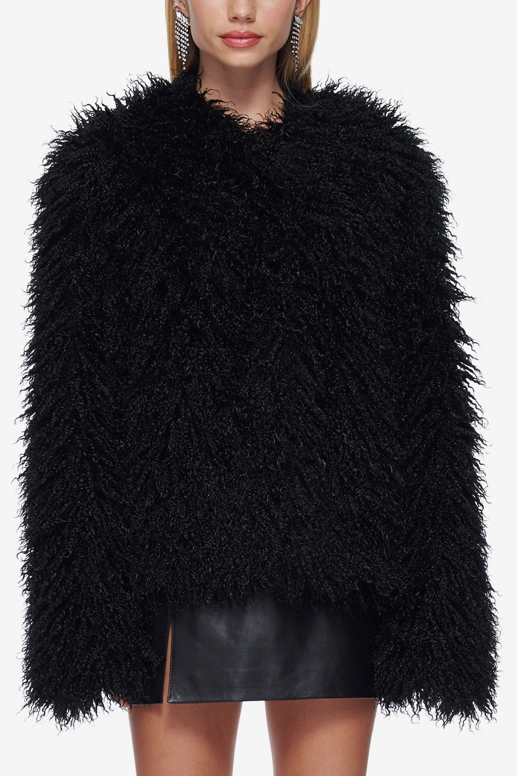 The Faux Mongolian Fur Jacket