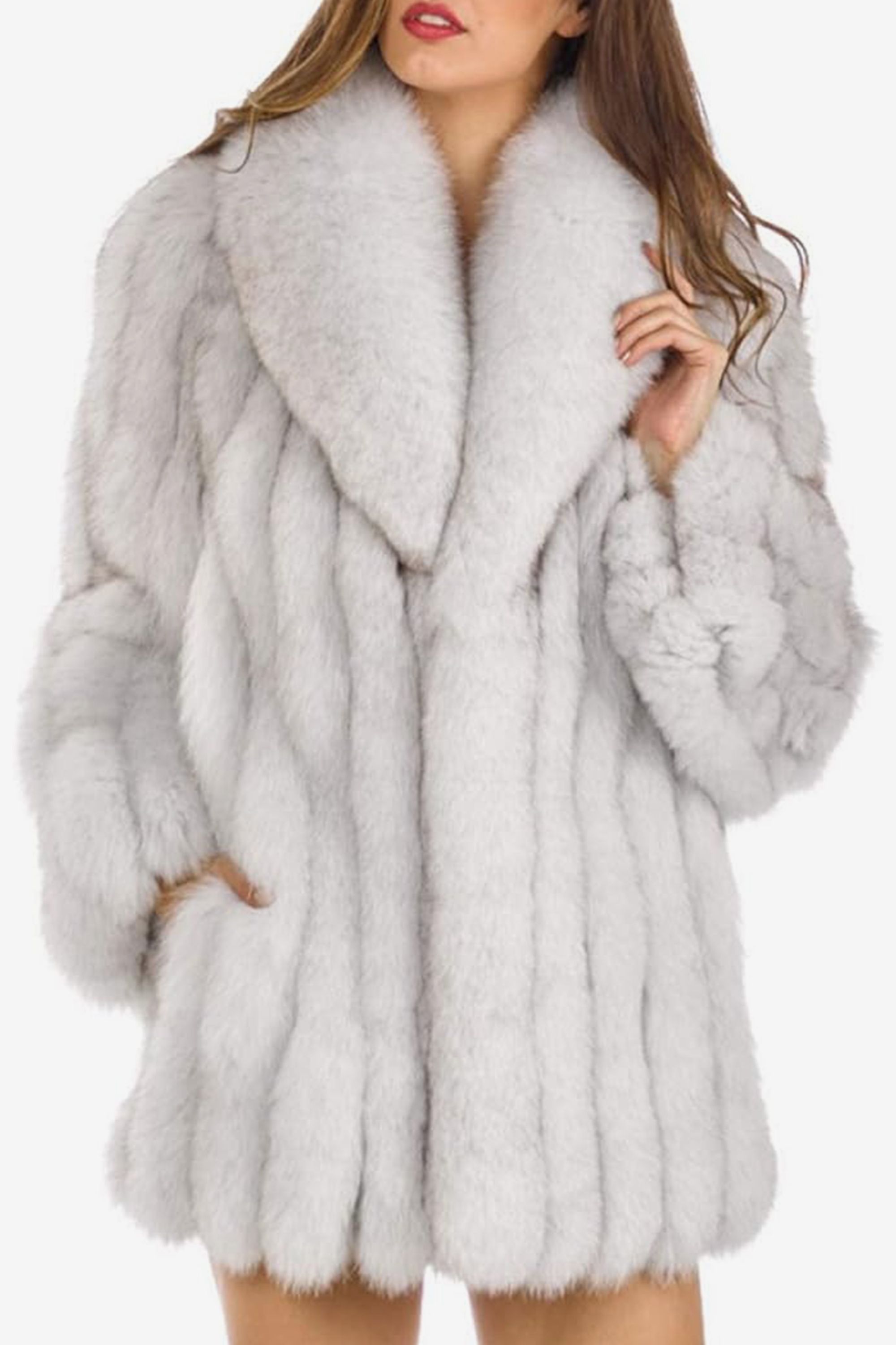 Womens Fuax Fur Coat 