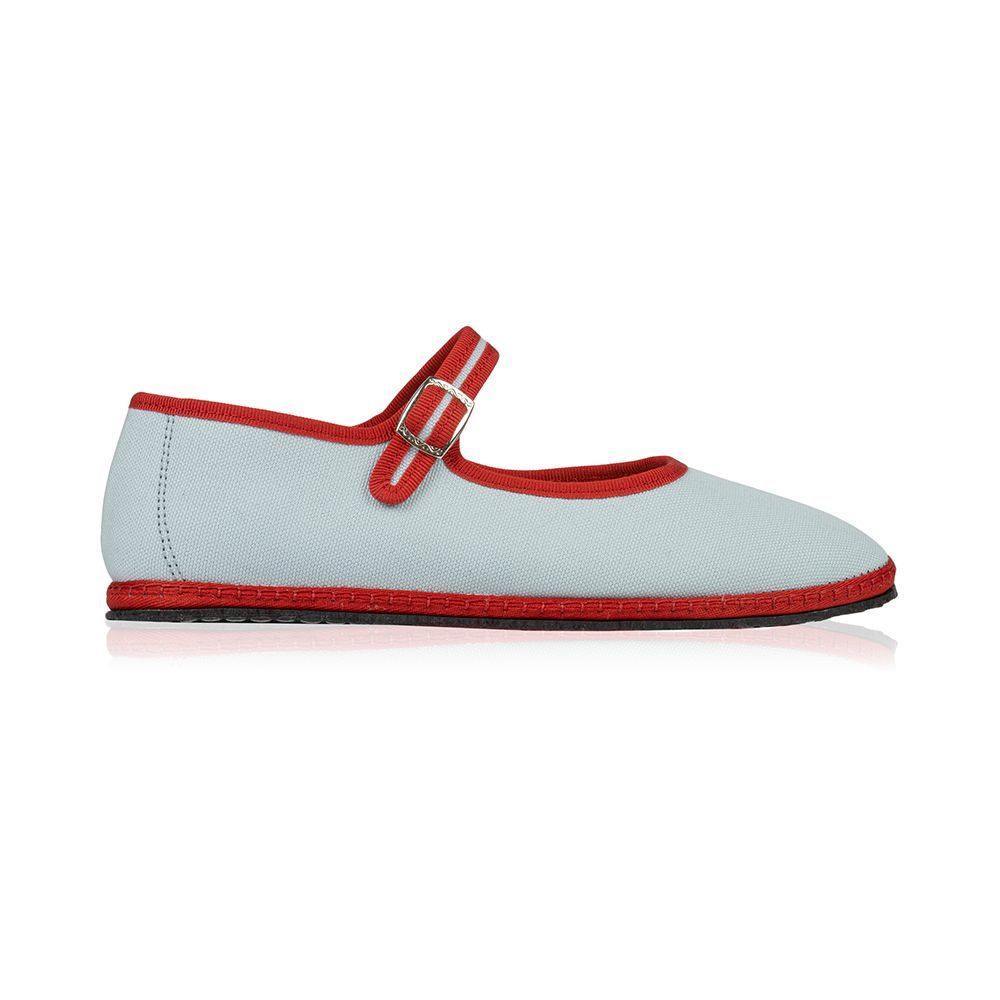 Cotton Canvas Mary Jane Flats