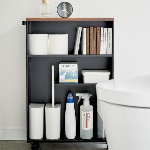 Tower Slim Rolling Bathroom Cabinet 