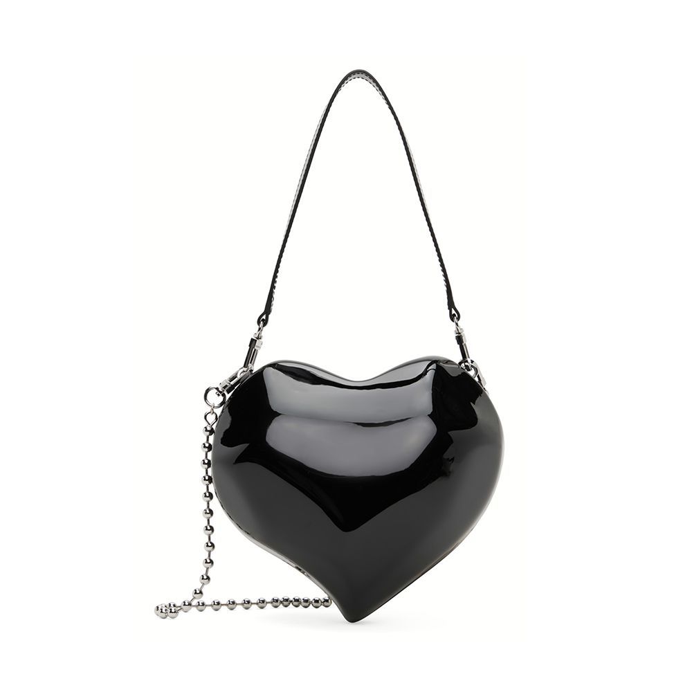 Black Molded Heart Bag