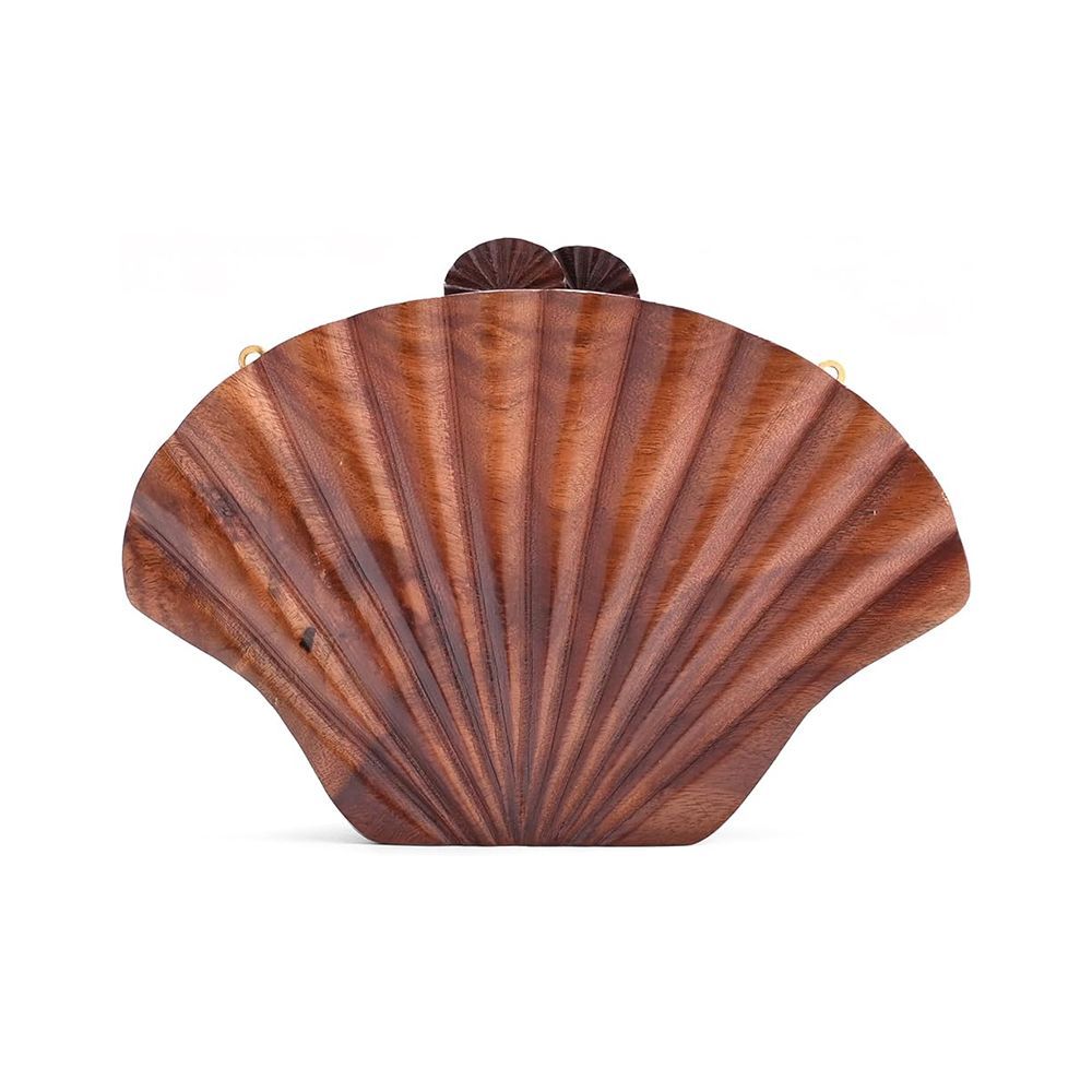 Wooden Sea Shell Purse