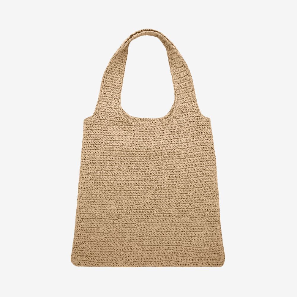 Oversized Shopper in Raffia