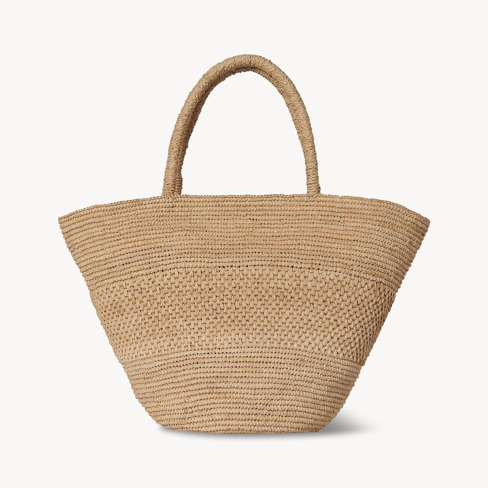 Emilie Woven Raffia Tote Bag