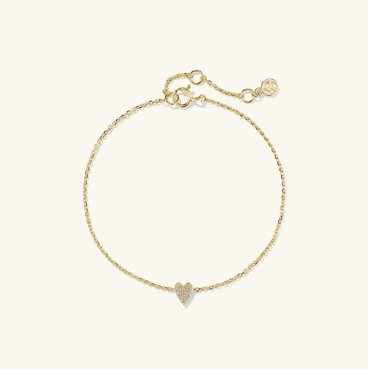 Mini Heart Pave Diamond Bracelet