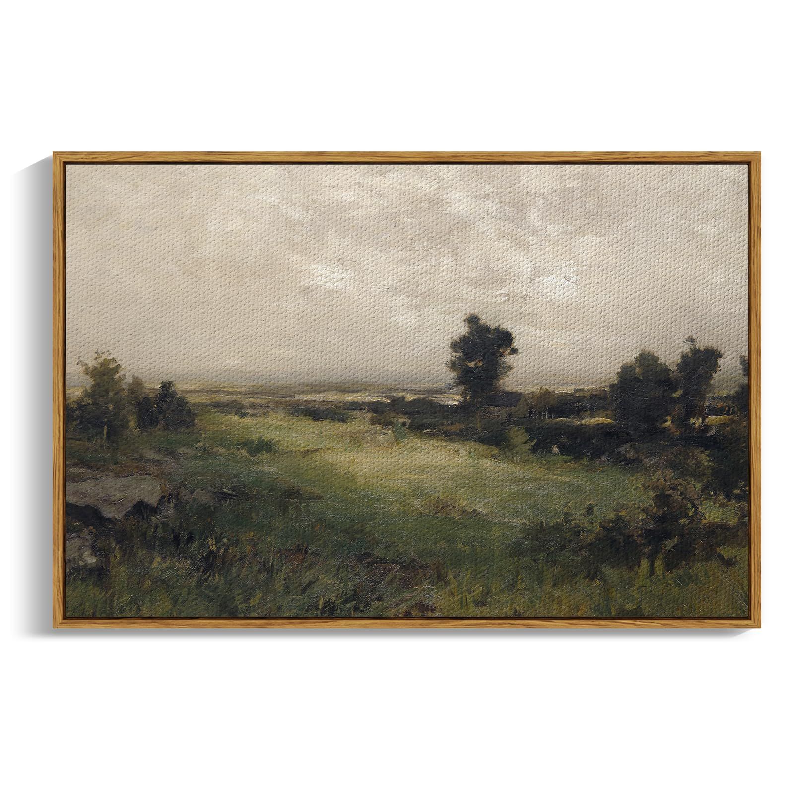 Framed Vintage Landscape Canvas Wall Art