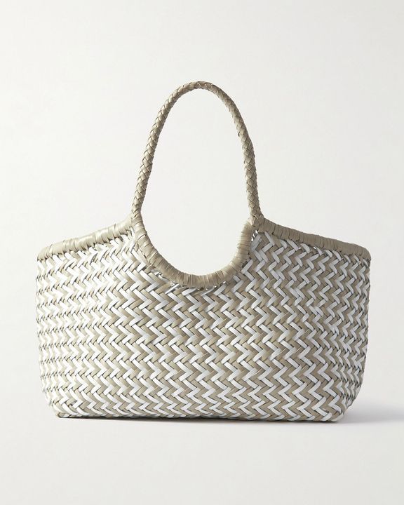 Nantucket Large Woven Leather Tote