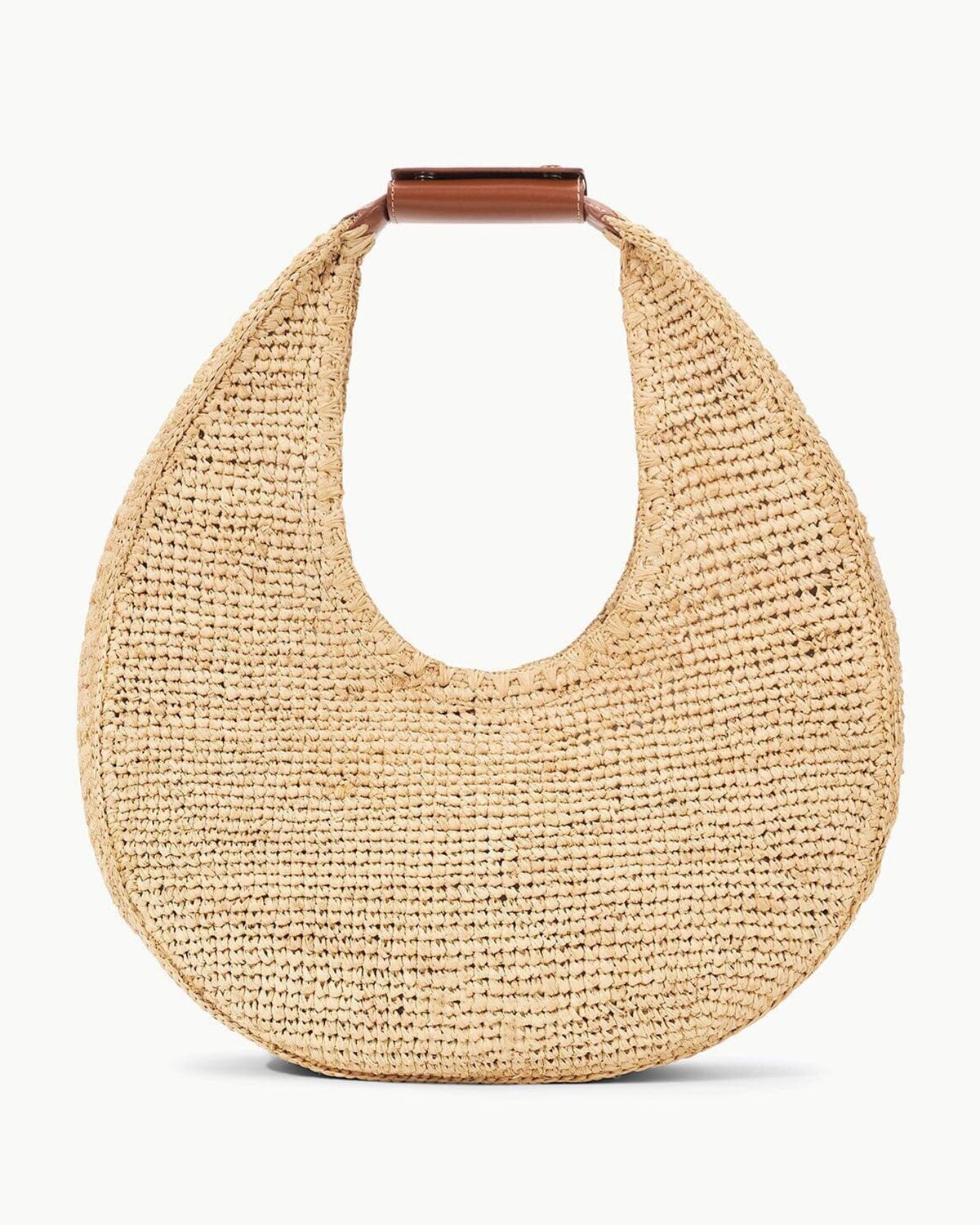 Large Raffia Moon Tote Bag