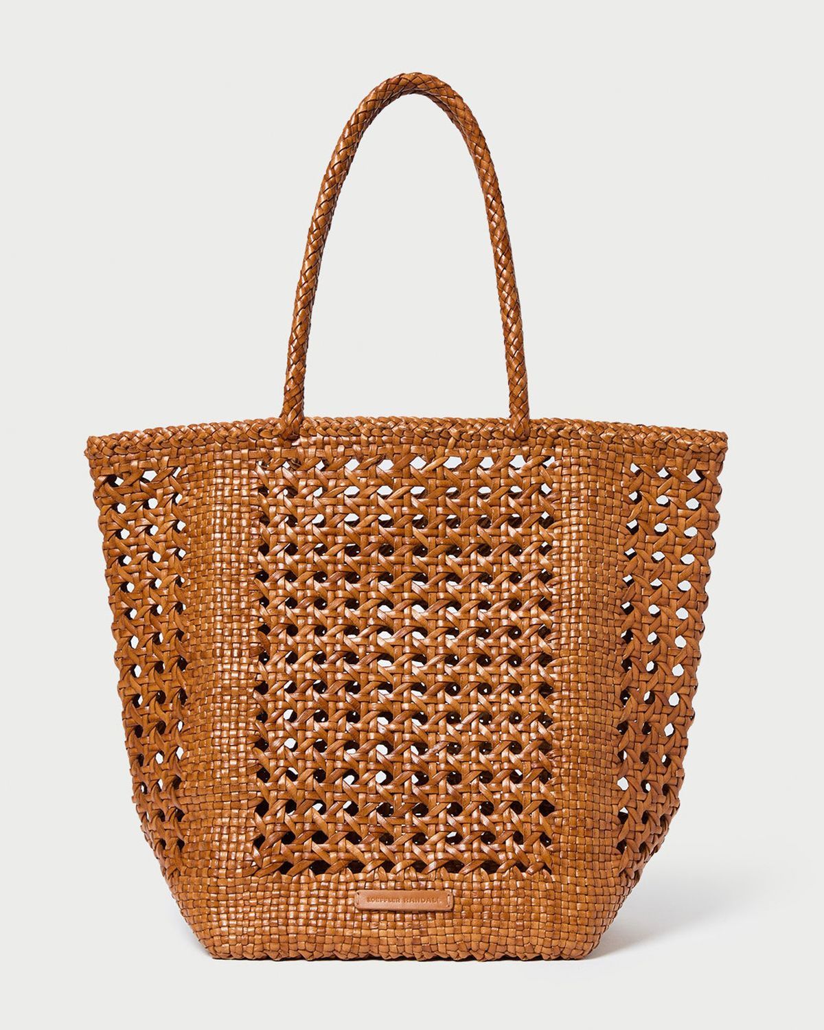 Angelo Timber Woven Leather Tote