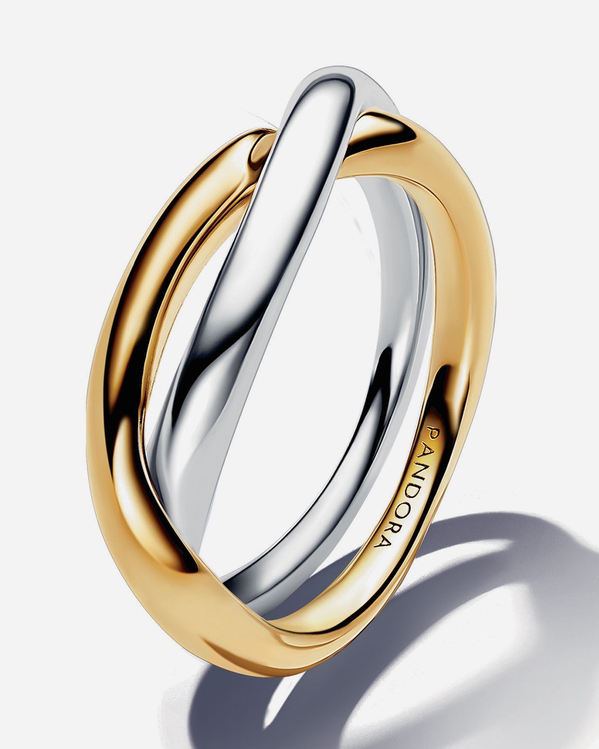 Two-tone Entwined Bands Ring