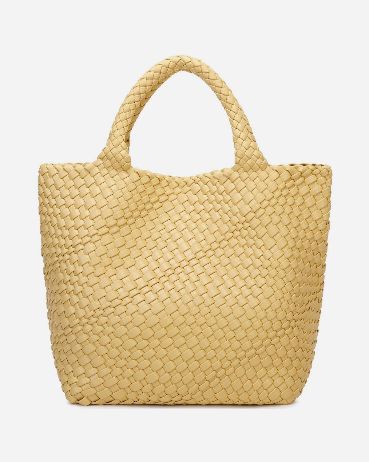 Woven Vegan Leather Tote Bag