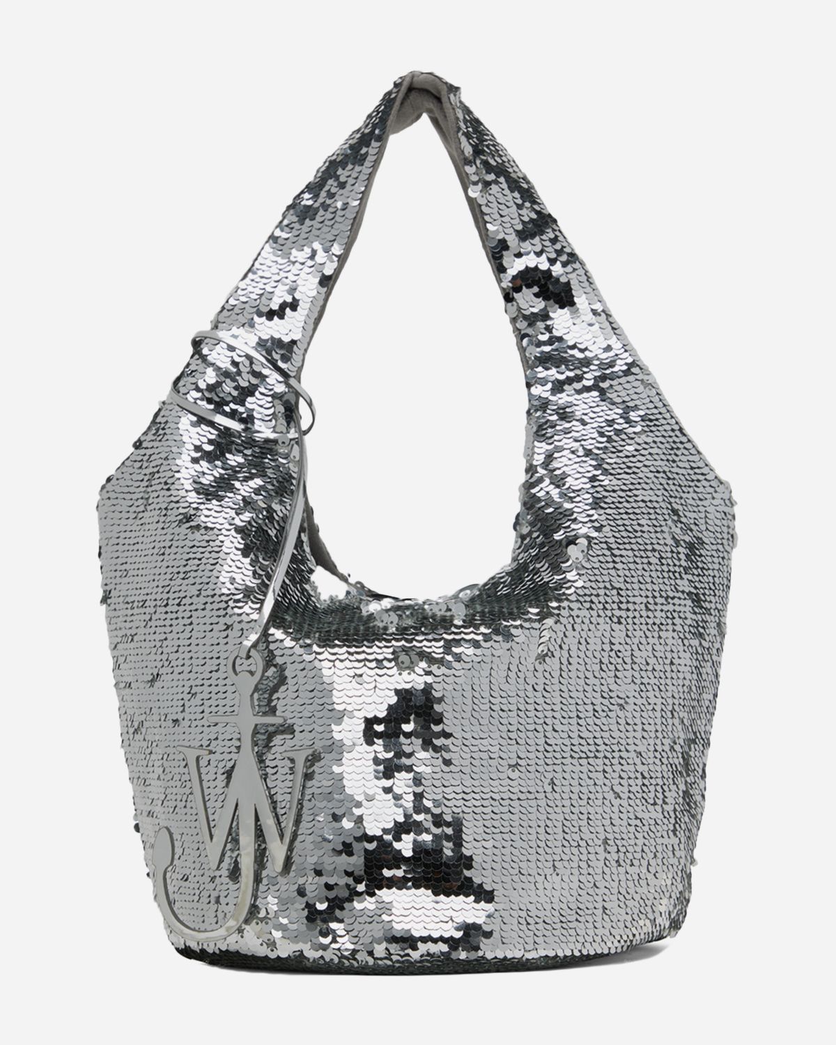 Silver Mini Sequin Shopper Bag