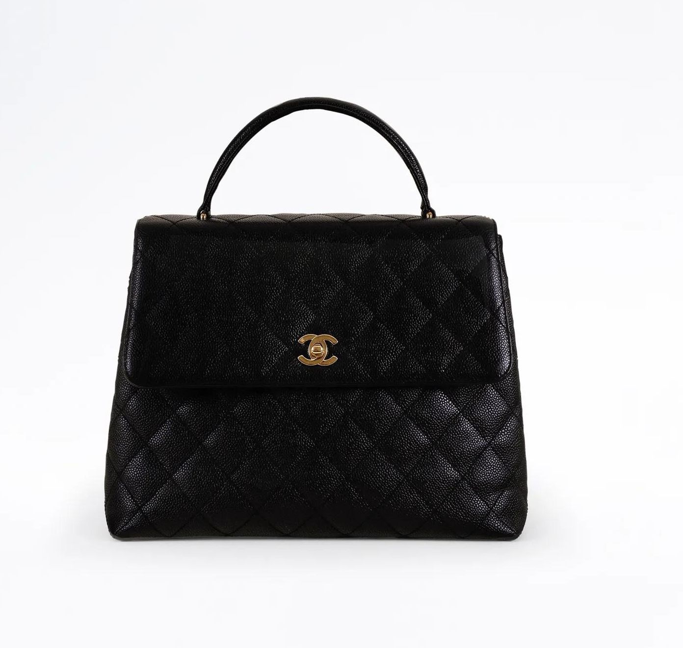 Caviar Quilted Kelly Bag