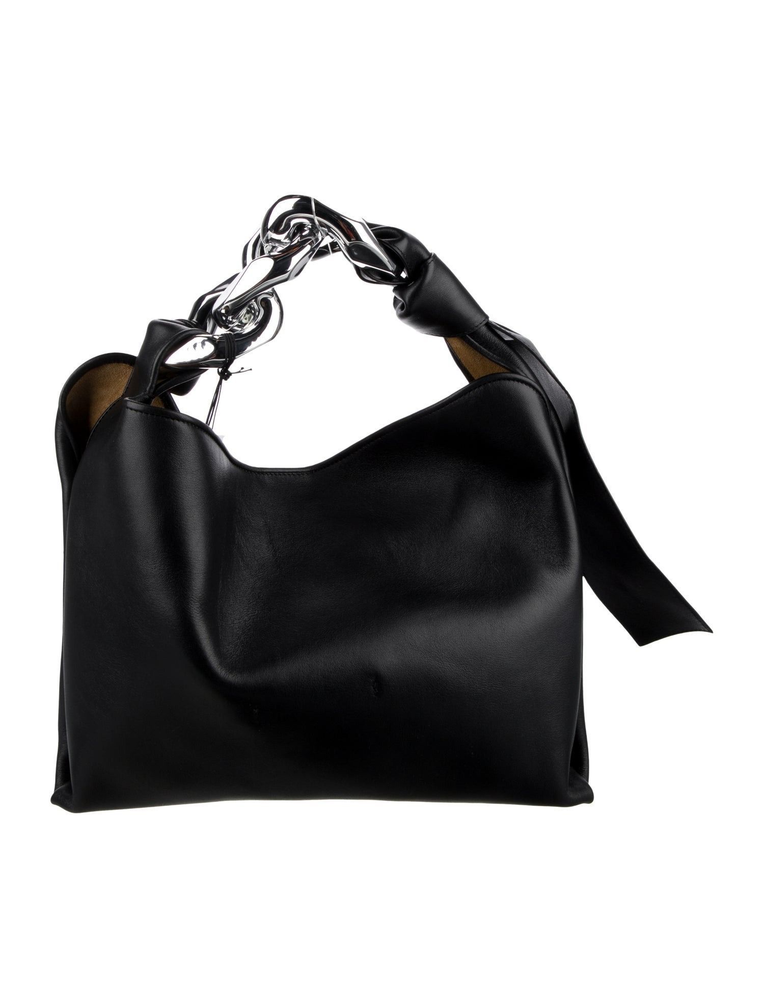 Chain-Link Leather Handle Bag