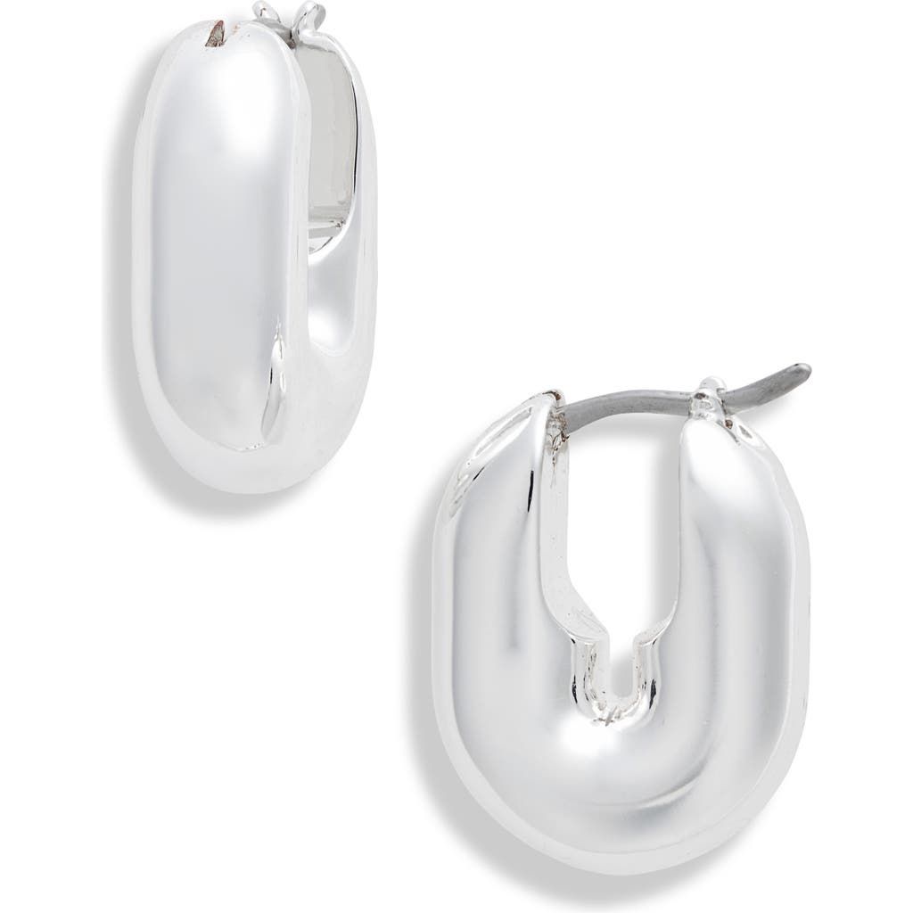 Puffy U-Link Hoop Earrings 