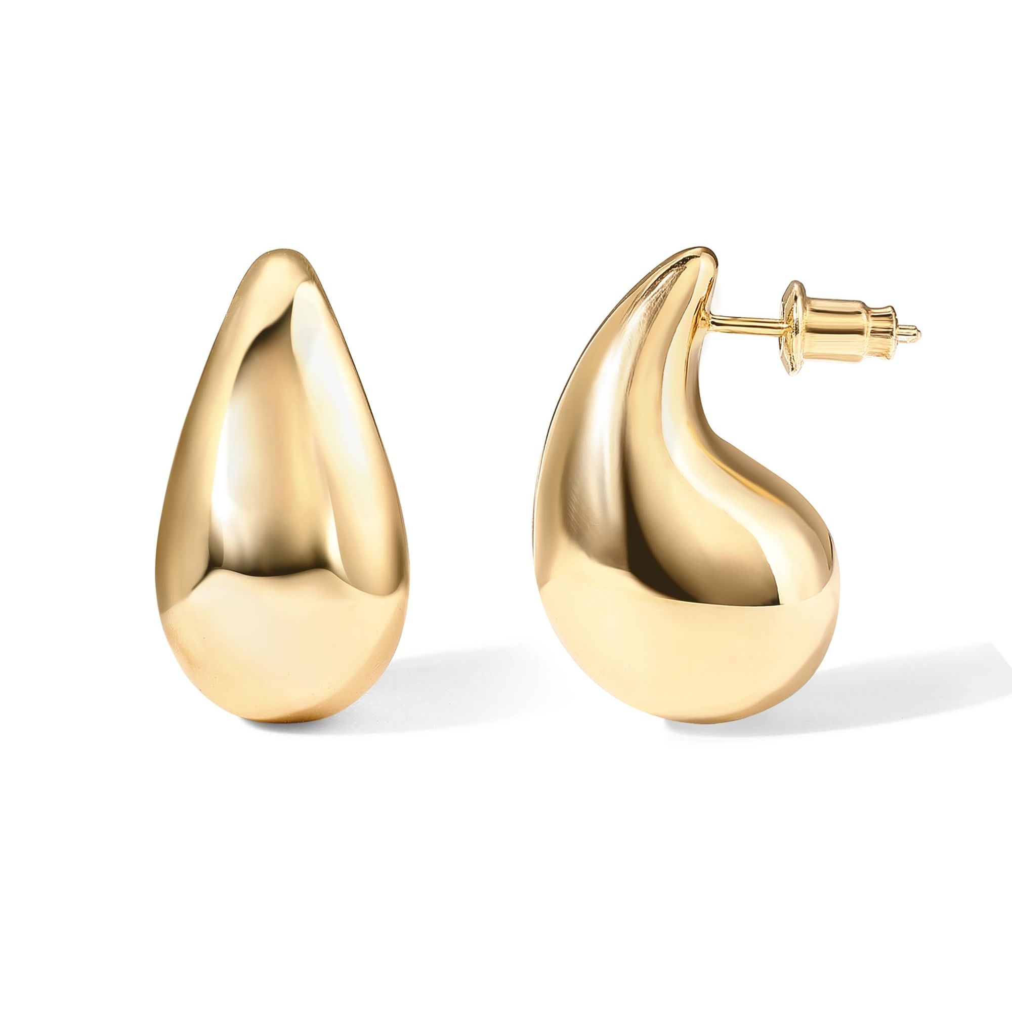 14k Gold Plated Teardrop Earrings