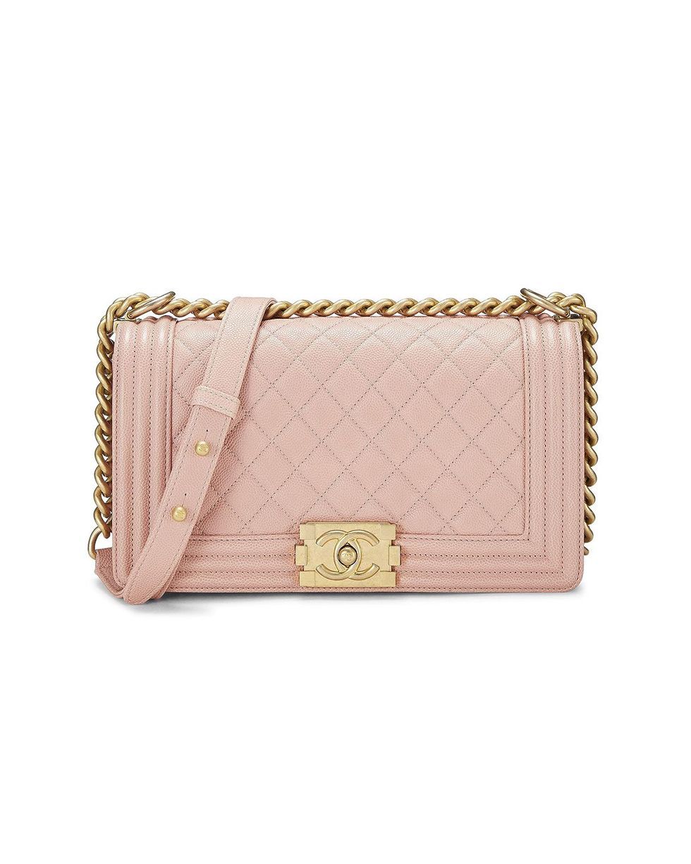 Pre-Loved Pink Quilted Caviar Boy Bag