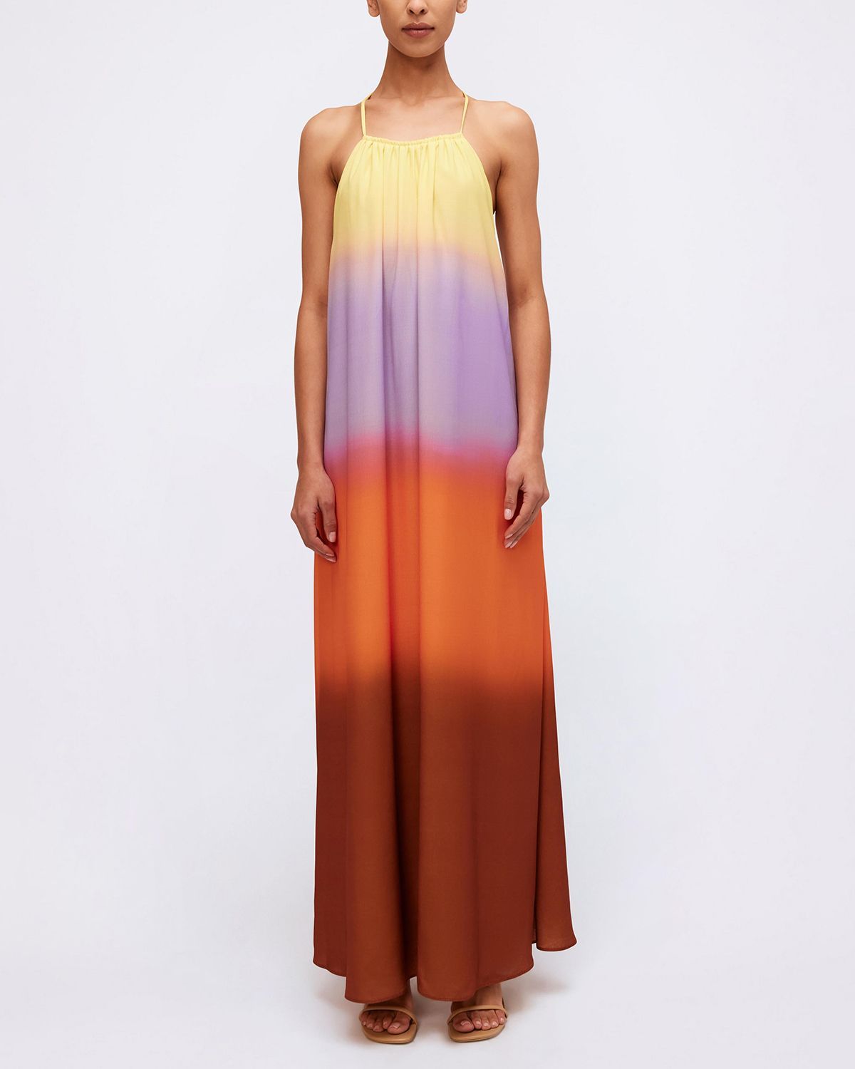 Cinta Ombré-Effect Georgette Maxi Dress