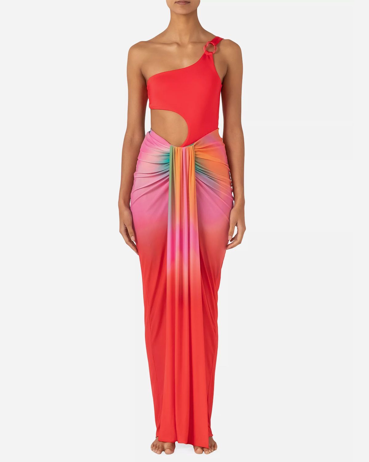 Sarakiniko Nia Draped Tie-Dye Maxi Skirt