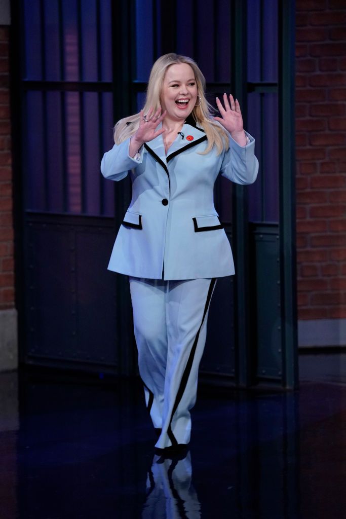 late night with seth meyers episode 1520 pictured actress nicola coughlan arrives on may 13, 2024 photo by lloyd bishopnbc via getty images