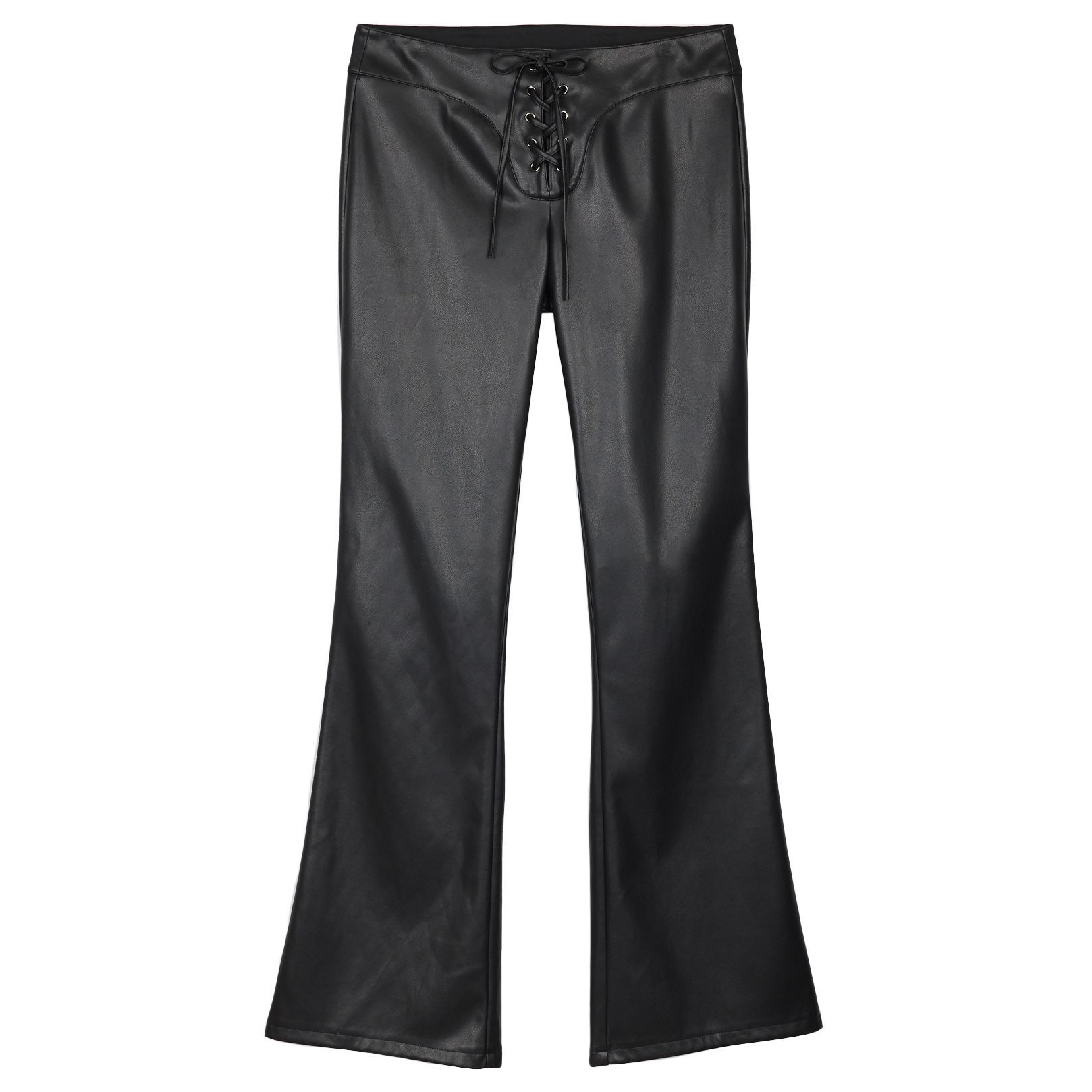 Faux-Leather Flare Pants