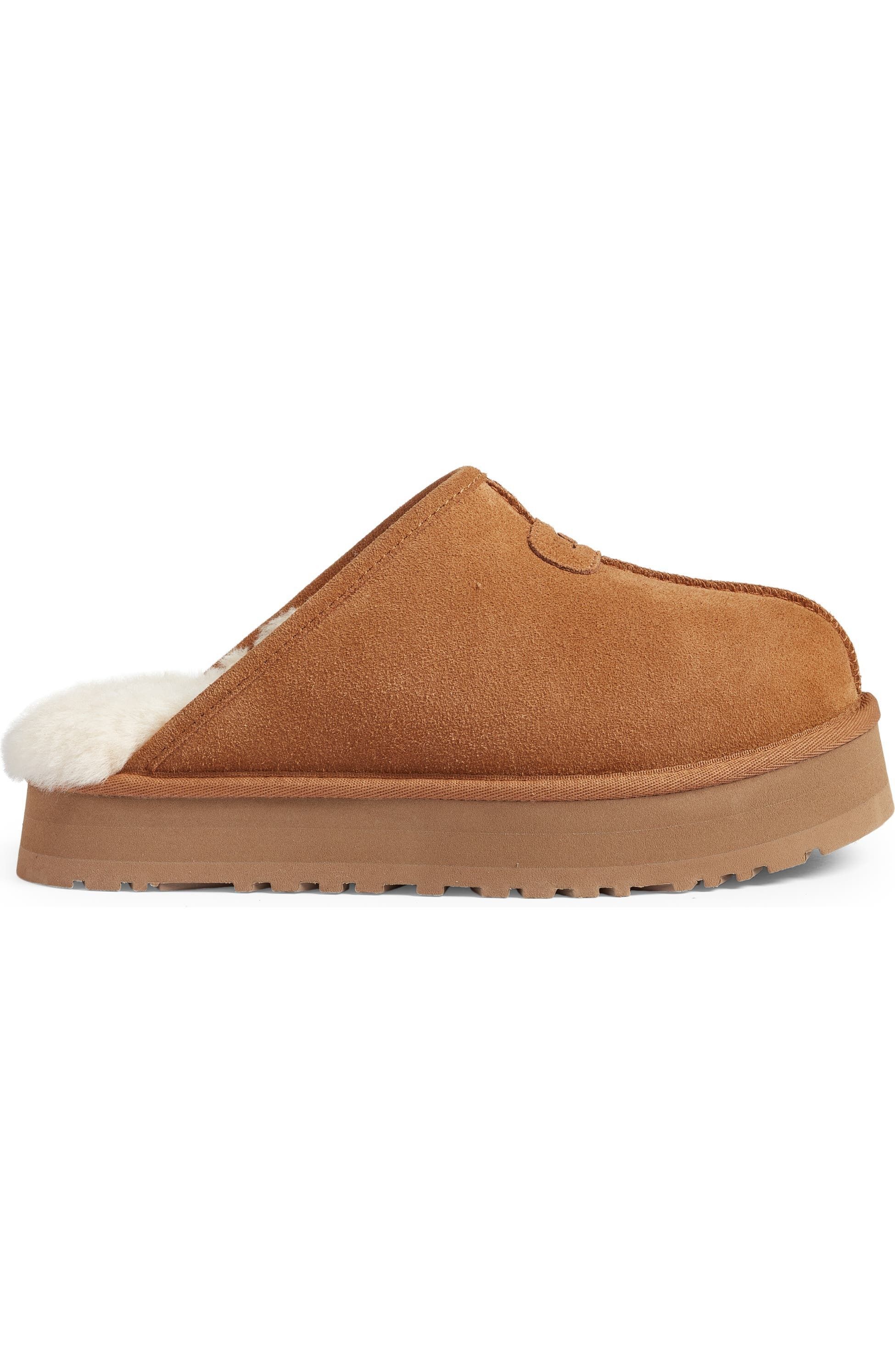 Discoquette Genuine Shearling Slide Slipper