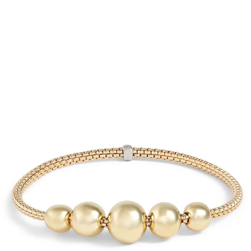 Stretchy Bead Bracelet in 14K Yellow Gold