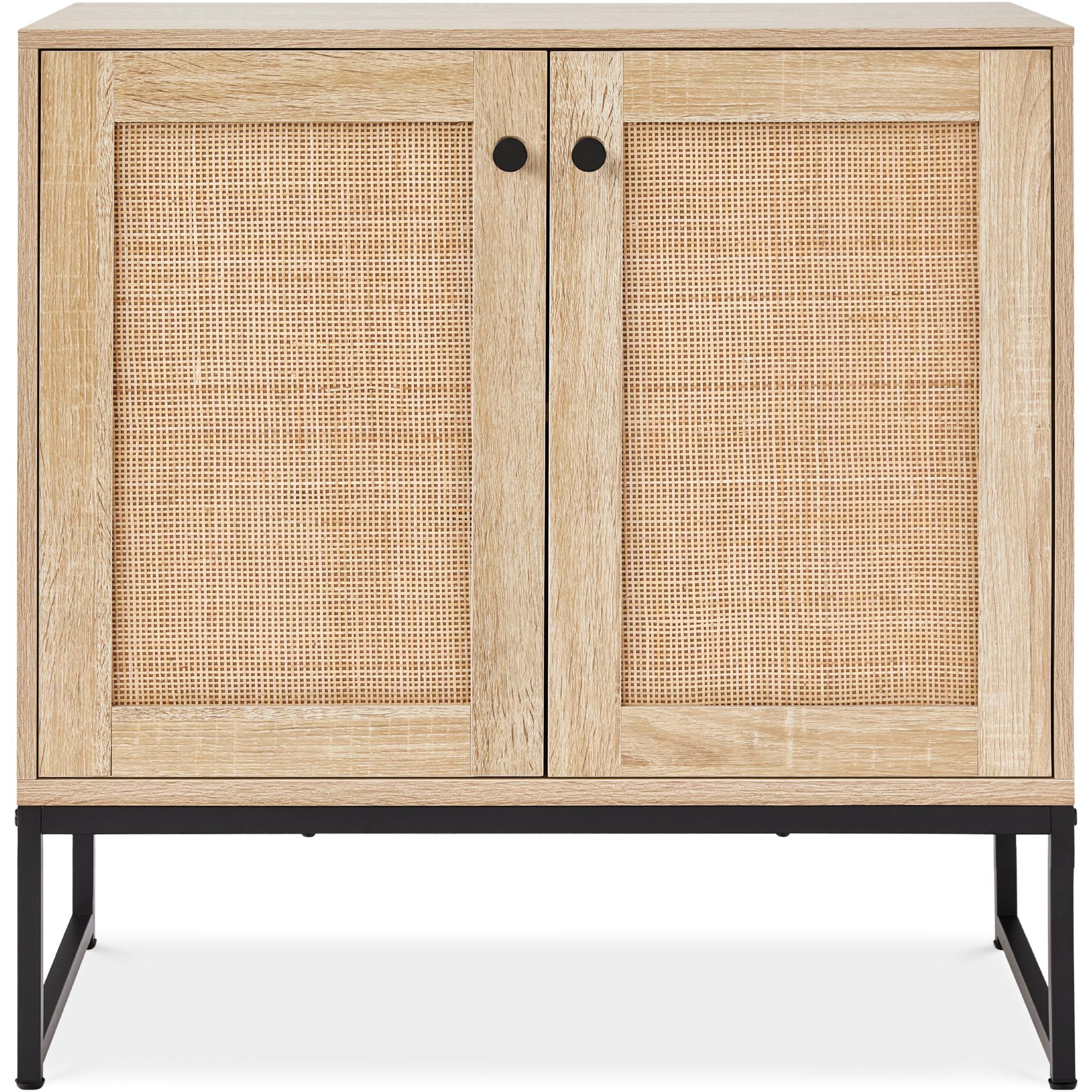 2-Door Rattan Storage Cabinet