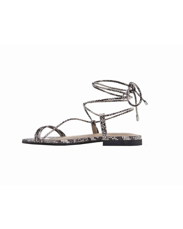 Samantha Flat Strappy Lace-Up Sandal