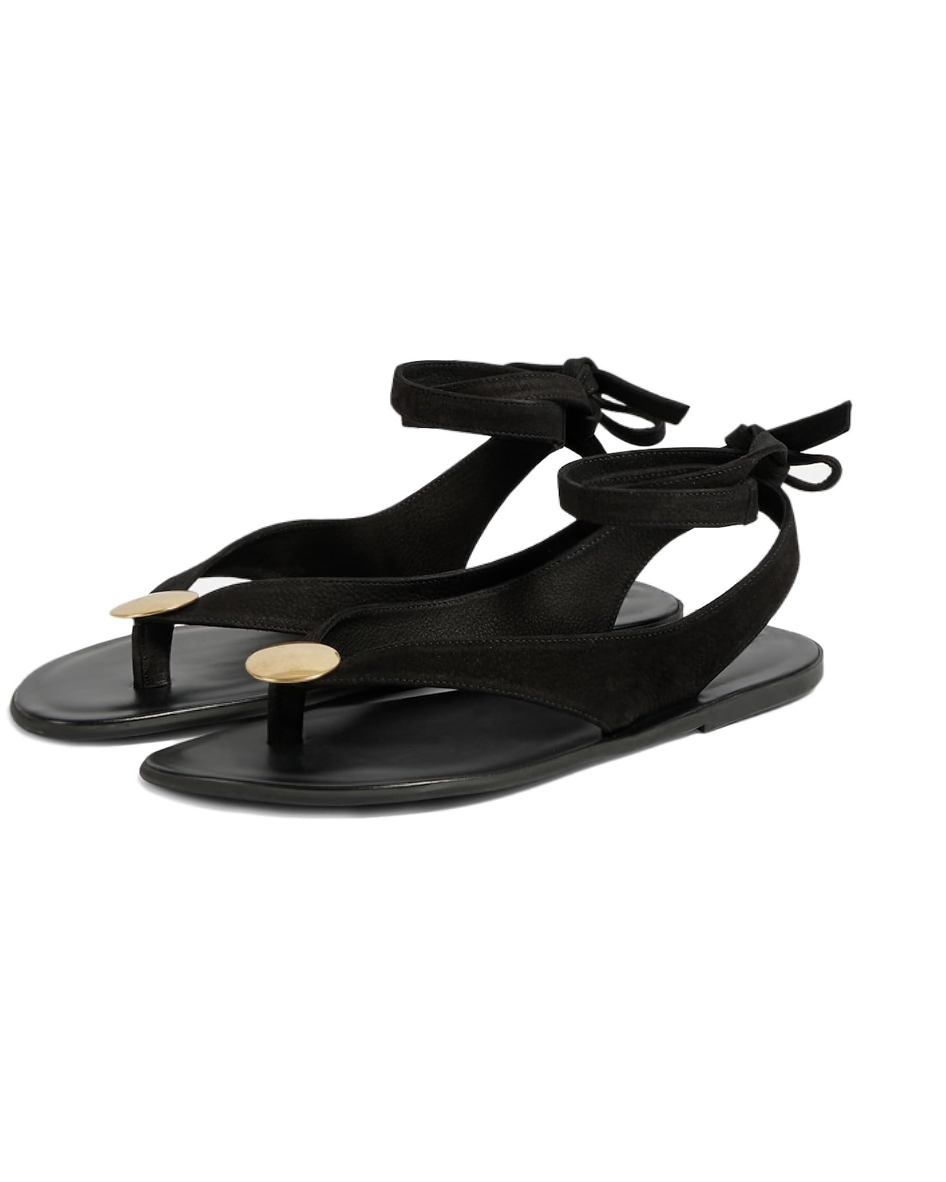 Suede Flat Sandals