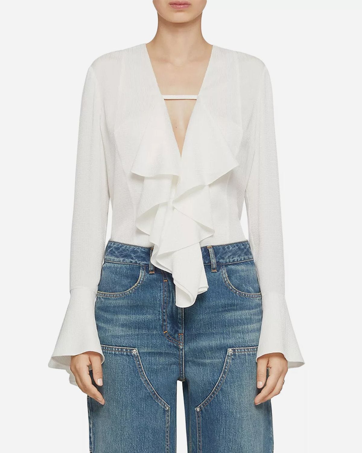 Ruffled Silk Blouse 