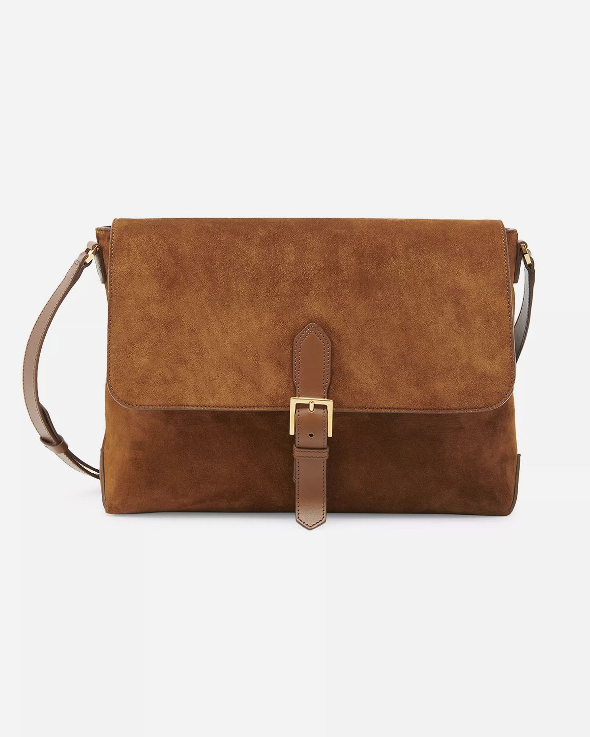 Suede Messenger Bag