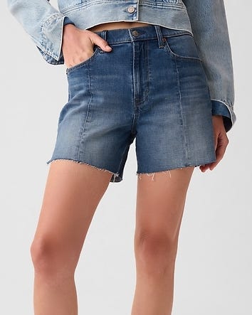 Girlfriend Denim Shorts