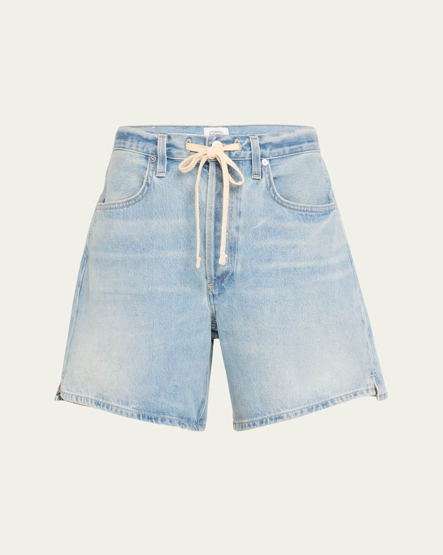 Brynn Drawstring Denim Shorts