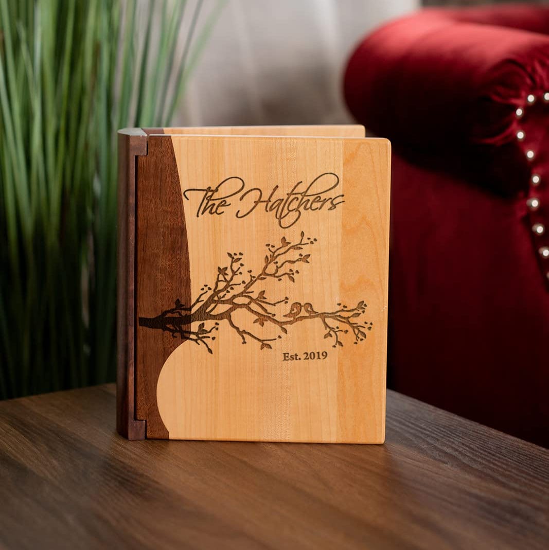 Custom Engraved Wooden Photo Album