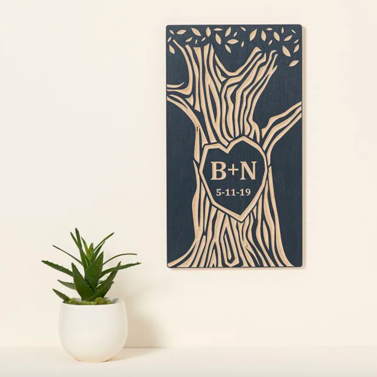 Personalized Tree Wood Carving